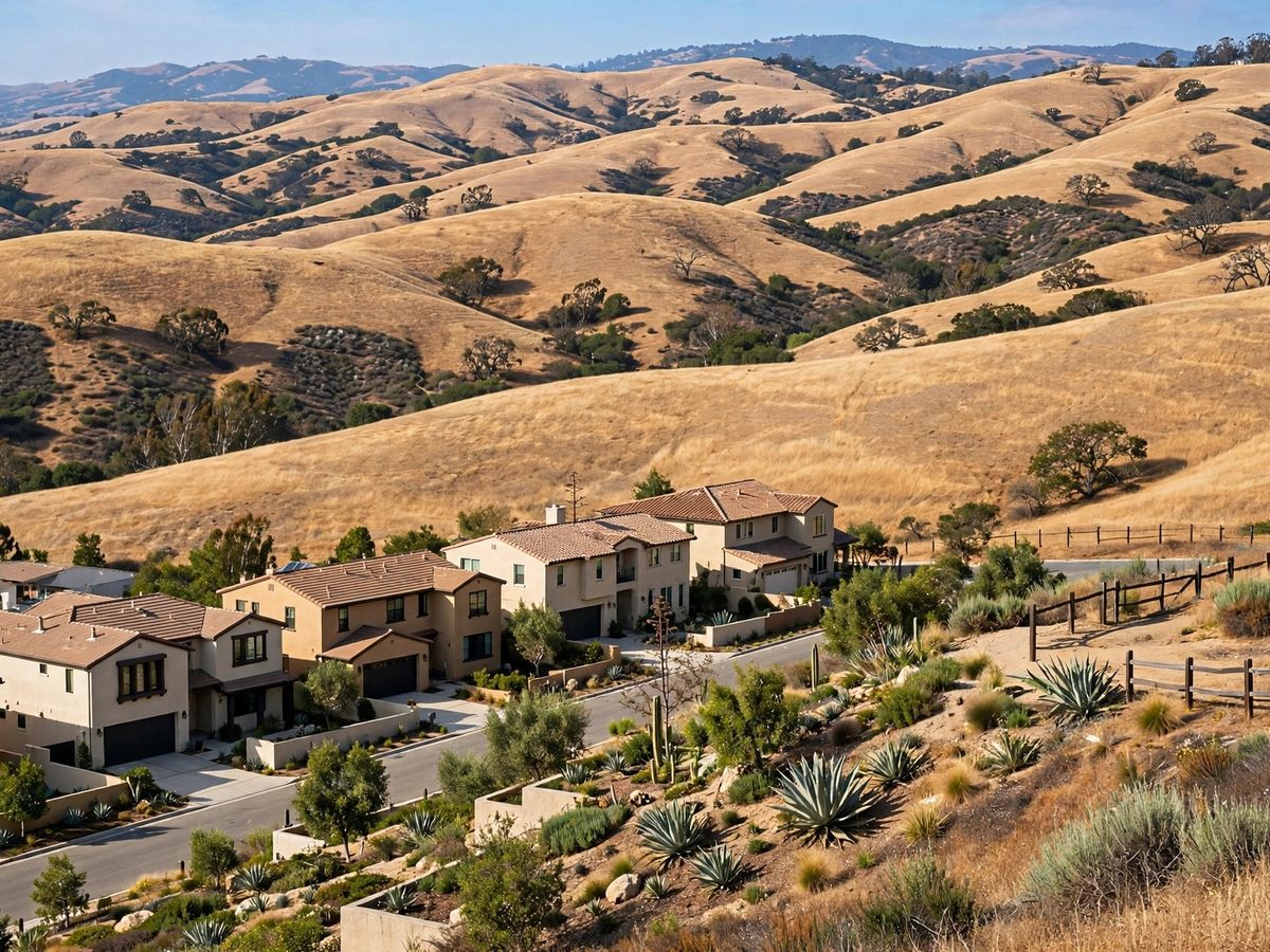 Hillside neighborhood view in Chino Hills, CA, served by Corona Apex Plumbing