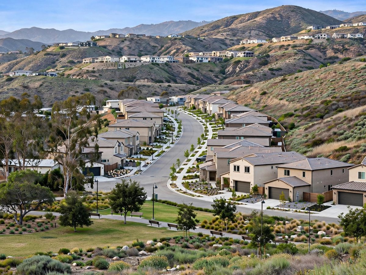 Neighborhood view in Jurupa Valley, CA, served by Corona Apex Plumbing